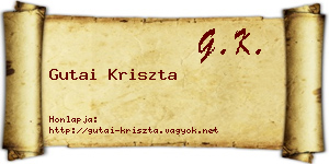 Gutai Kriszta névjegykártya